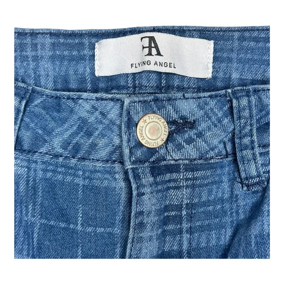 Flying Angel Gogo Plaid High Waist Flare Leg Jeans Sz: US 11/ EU 30 - Picture 5 of 8